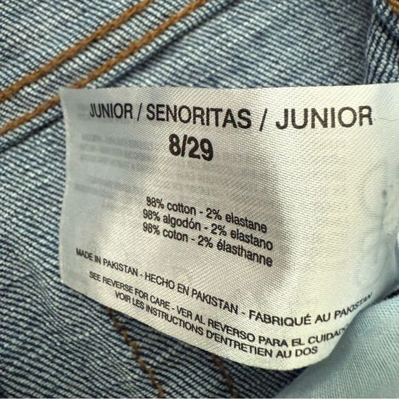 Ella Moss Blue Straight Jeans with Distressed Look 8/29 Junior - Picture 7 of 9